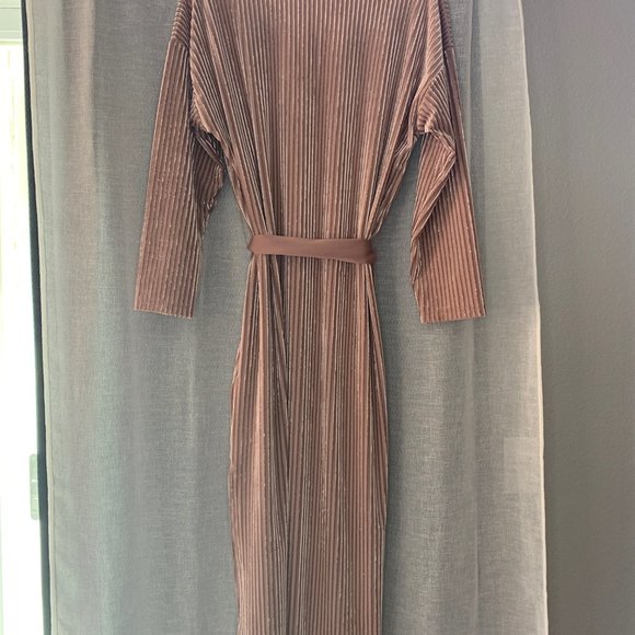 Brown/Pink Fancy Kimono, Lace, Size Small - Picture 3 of 9